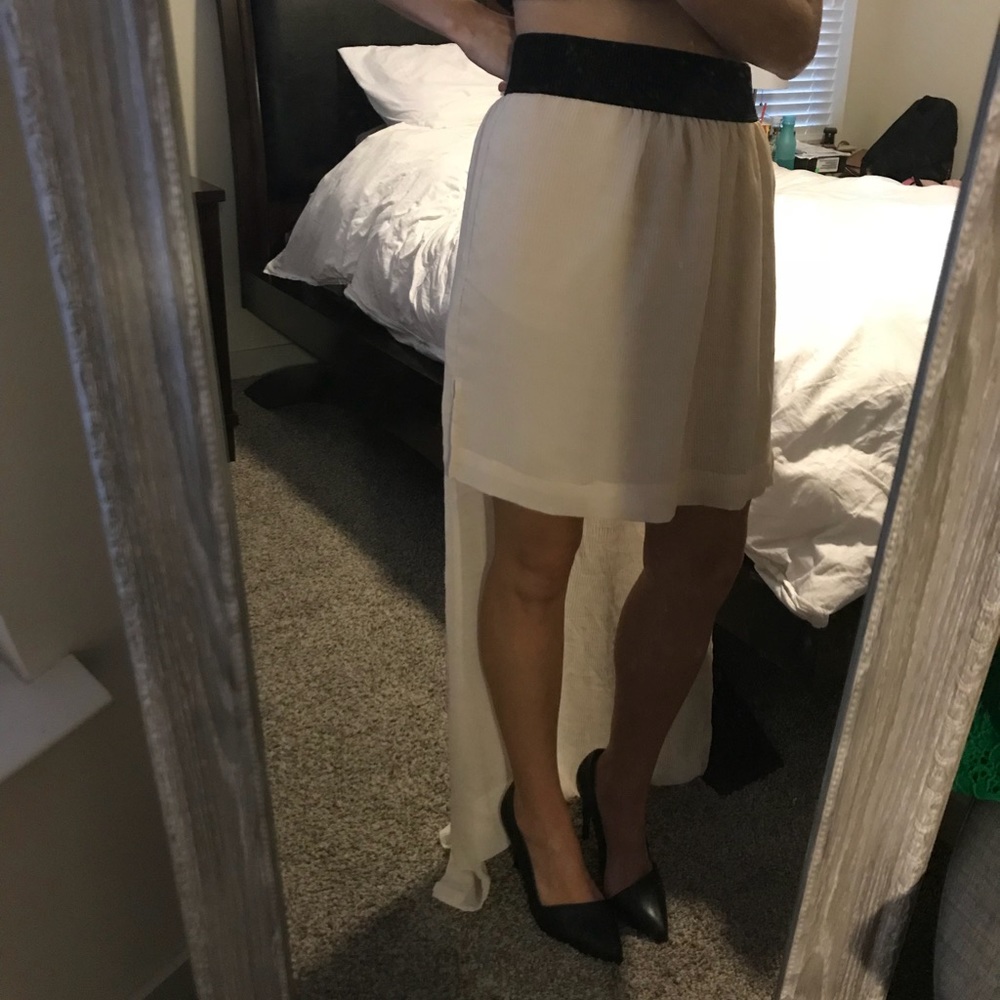 Short long maxi skirt plated blush